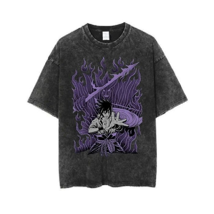 Summer Clothing Brands - T-shirt Naruto Sasuke a maniche corte