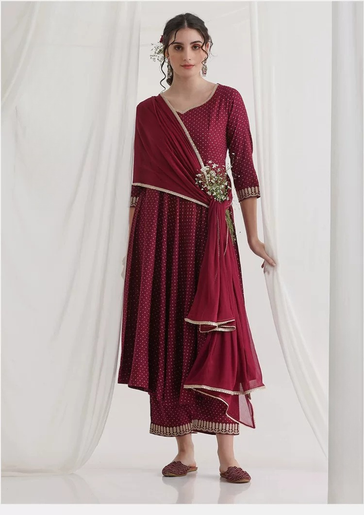 Summer Clothing Pakistan - Completo Etnico da Donna in Cotone