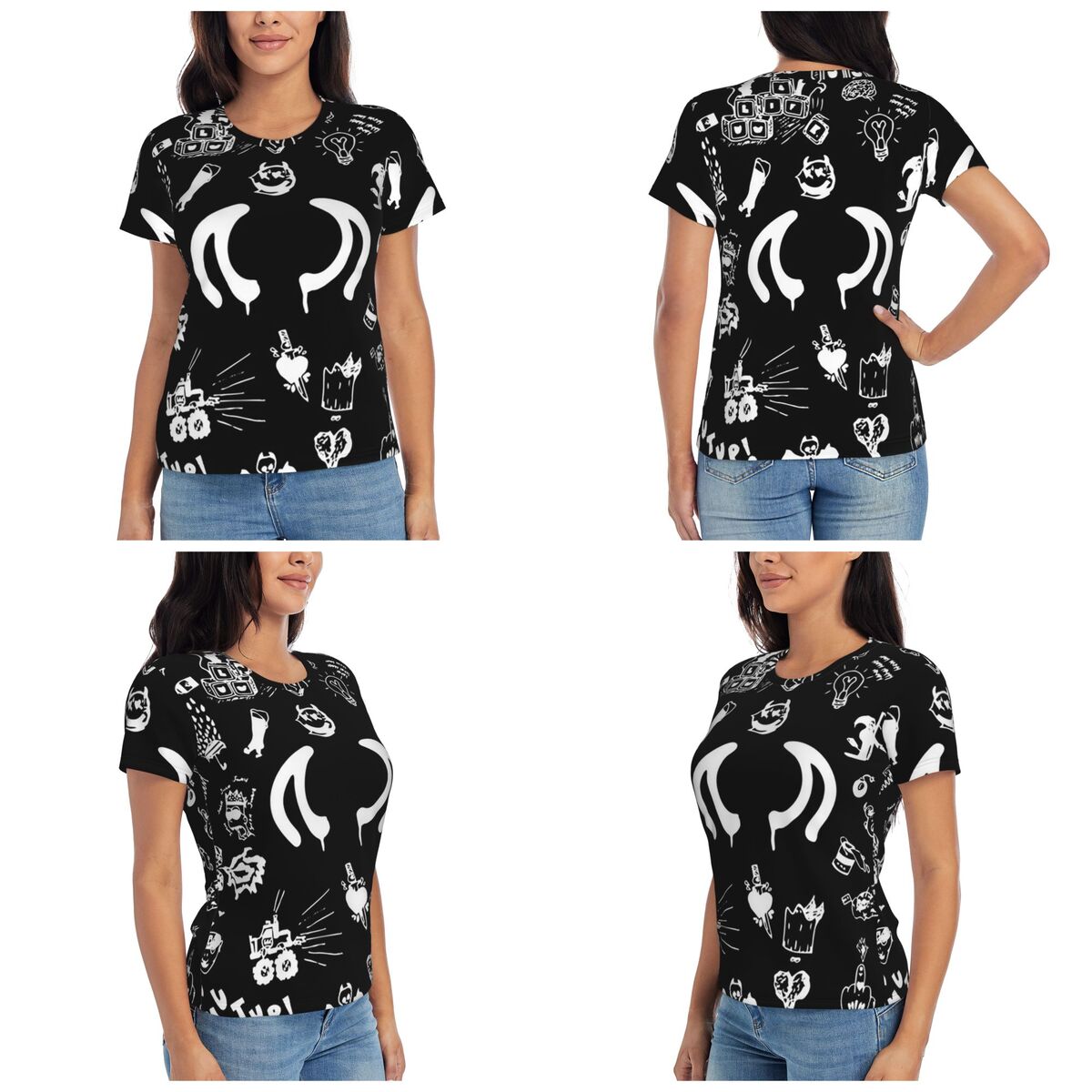 Summer Clothing Drawing - T-shirt da donna Yungblud Drawings Tattoo