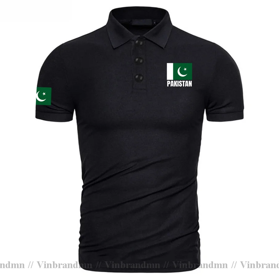 Summer Clothing Pakistan - Polo pakistana Design bandiera nazionale pakistana