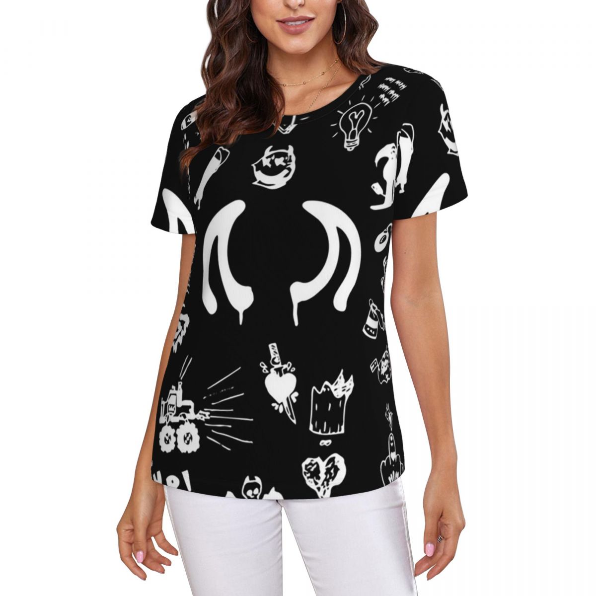 T-shirt da donna Yungblud Draw - Summer Clothing Drawing recensione e prezzo