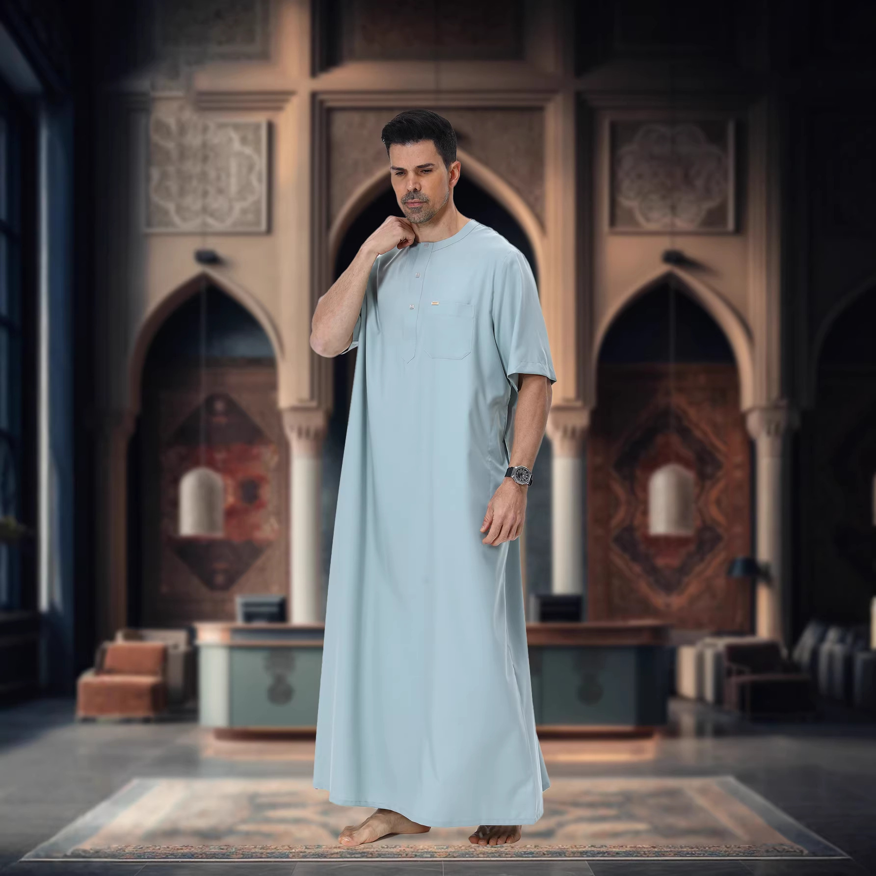 Abaya Kaftan per Uomo Musulman - Summer Clothing Pakistan recensione e prezzo